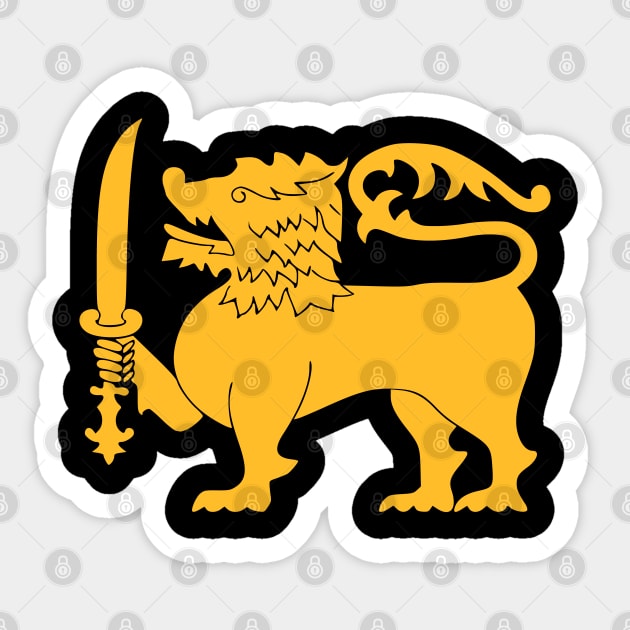 Sri Lanka Lion Emblem Sticker by EYECHO